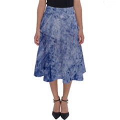 Blue Grunge Texture, Wall Texture, Blue Retro Background Perfect Length Midi Skirt by nateshop