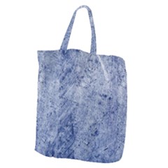 Blue Grunge Texture, Wall Texture, Blue Retro Background Giant Grocery Tote