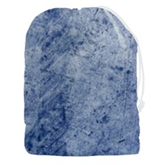 Blue Grunge Texture, Wall Texture, Blue Retro Background Drawstring Pouch (3xl) by nateshop