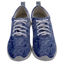 Blue Grunge Texture, Wall Texture, Blue Retro Background Mens Athletic Shoes by nateshop