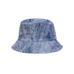 Blue Grunge Texture, Wall Texture, Blue Retro Background Inside Out Bucket Hat (kids) by nateshop