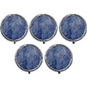 Blue Grunge Texture, Wall Texture, Blue Retro Background Mini Round Pill Box (Pack of 5) View1