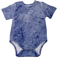 Blue Grunge Texture, Wall Texture, Blue Retro Background Baby Short Sleeve Bodysuit