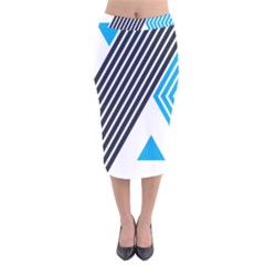 Blue Lines Background, Retro Backgrounds, Blue Velvet Midi Pencil Skirt by nateshop