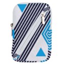 Blue Lines Background, Retro Backgrounds, Blue Belt Pouch Bag (Small) View1