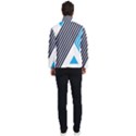 Blue Lines Background, Retro Backgrounds, Blue Men s Bomber Jacket View4