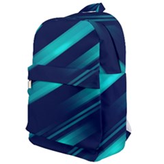 Blue Neon Lines, Blue Background, Abstract Background Classic Backpack by nateshop