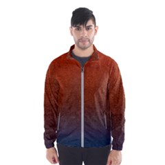 Orange To Blue, Abstract, Background, Blue, Orange, Men s Windbreaker by nateshop