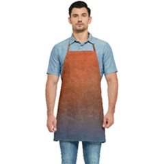 Orange To Blue, Abstract, Background, Blue, Orange, Kitchen Apron by nateshop