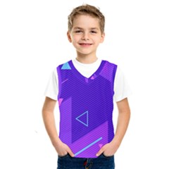 Purple Geometric Abstraction, Purple Neon Background Kids  Basketball Tank Top by nateshop