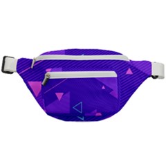 Purple Geometric Abstraction, Purple Neon Background Fanny Pack by nateshop