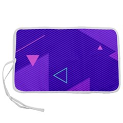 Purple Geometric Abstraction, Purple Neon Background Pen Storage Case (s) by nateshop