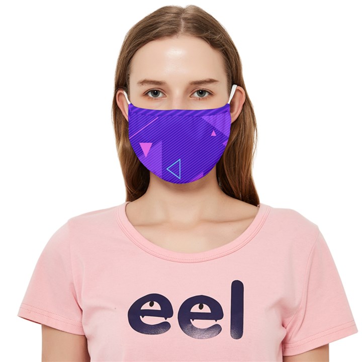 Purple Geometric Abstraction, Purple Neon Background Cloth Face Mask (Adult)