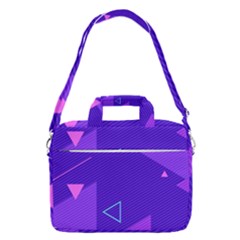 Purple Geometric Abstraction, Purple Neon Background Macbook Pro 16  Shoulder Laptop Bag by nateshop