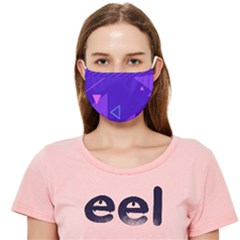 Purple Geometric Abstraction, Purple Neon Background Cloth Face Mask (adult) by nateshop