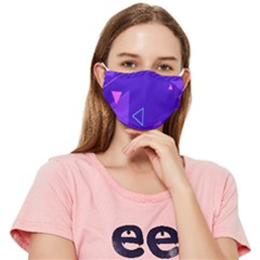 Purple Geometric Abstraction, Purple Neon Background Fitted Cloth Face Mask (adult) by nateshop