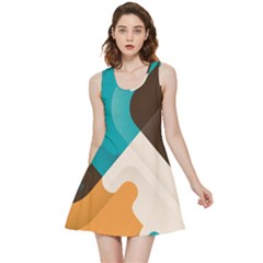 Retro Colored Abstraction Background, Creative Retro Inside Out Reversible Sleeveless Dress by nateshop