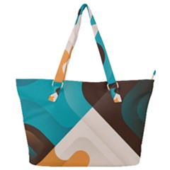 Retro Colored Abstraction Background, Creative Retro Full Print Shoulder Bag by nateshop