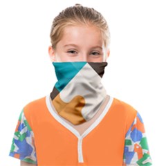 Retro Colored Abstraction Background, Creative Retro Face Covering Bandana (kids) by nateshop