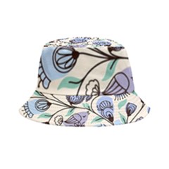 Retro Texture With Birds Inside Out Bucket Hat by nateshop