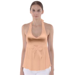 Peach Fuzz 2024 Tie Back Tankini Top by dressshop