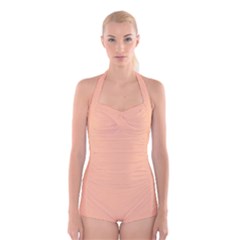 Peach Fuzz 2024 Boyleg Halter Swimsuit  by dressshop