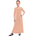 Peach Fuzz 2024 Kids  Quarter Sleeve Maxi Dress View1