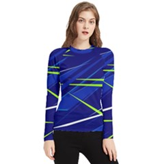 Abstract Lightings, Grunge Art, Geometric Backgrounds Women s Long Sleeve Rash Guard by nateshop