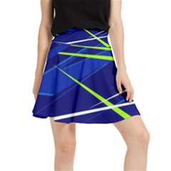 Abstract Lightings, Grunge Art, Geometric Backgrounds Waistband Skirt by nateshop