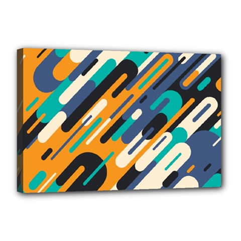 Abstract Rays, Material Design, Colorful Lines, Geometric Canvas 18  X 12  (stretched)