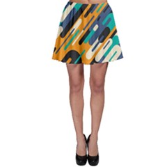 Abstract Rays, Material Design, Colorful Lines, Geometric Skater Skirt by nateshop