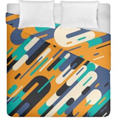 Abstract Rays, Material Design, Colorful Lines, Geometric Duvet Cover Double Side (king Size) by nateshop