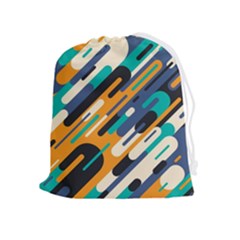 Abstract Rays, Material Design, Colorful Lines, Geometric Drawstring Pouch (xl) by nateshop