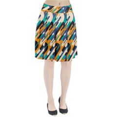 Abstract Rays, Material Design, Colorful Lines, Geometric Pleated Skirt by nateshop