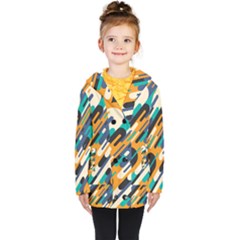 Abstract Rays, Material Design, Colorful Lines, Geometric Kids  Double Breasted Button Coat by nateshop