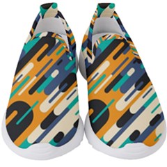 Abstract Rays, Material Design, Colorful Lines, Geometric Kids  Slip On Sneakers by nateshop