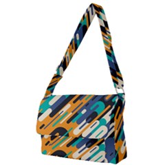 Abstract Rays, Material Design, Colorful Lines, Geometric Full Print Messenger Bag (l) by nateshop