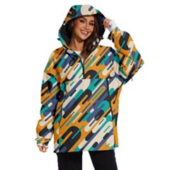 Abstract Rays, Material Design, Colorful Lines, Geometric Women s Ski And Snowboard Jacket