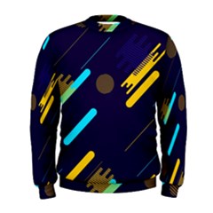 Blue Background Geometric Abstrac Men s Sweatshirt by nateshop