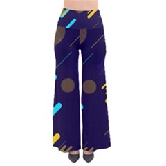 Blue Background Geometric Abstrac So Vintage Palazzo Pants