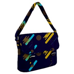 Blue Background Geometric Abstrac Buckle Messenger Bag by nateshop