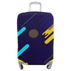 Blue Background Geometric Abstrac Luggage Cover (medium) by nateshop