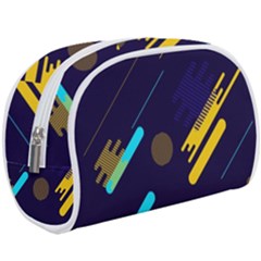 Blue Background Geometric Abstrac Make Up Case (large) by nateshop