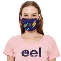 Blue Background Geometric Abstrac Cloth Face Mask (adult) by nateshop