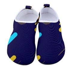 Blue Background Geometric Abstrac Women s Sock-style Water Shoes