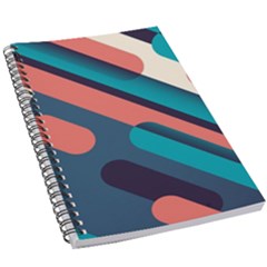 Blue Geometric Background, Abstract Lines Background 5 5  X 8 5  Notebook