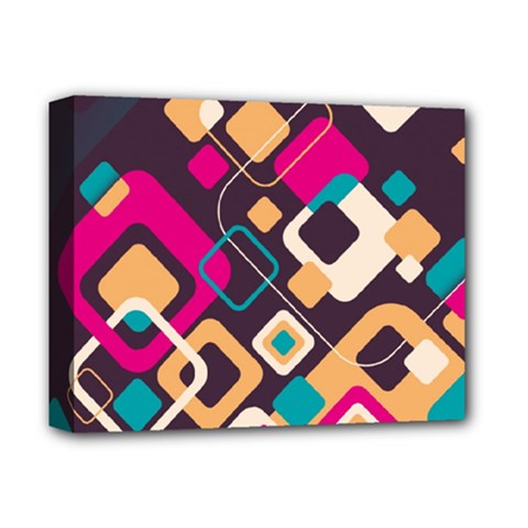 Colorful Abstract Background, Geometric Background Deluxe Canvas 14  X 11  (stretched) by nateshop