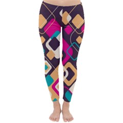 Colorful Abstract Background, Geometric Background Classic Winter Leggings by nateshop