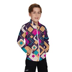 Colorful Abstract Background, Geometric Background Kids  Windbreaker by nateshop