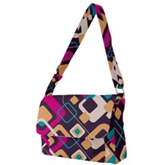 Colorful Abstract Background, Geometric Background Full Print Messenger Bag (s) by nateshop